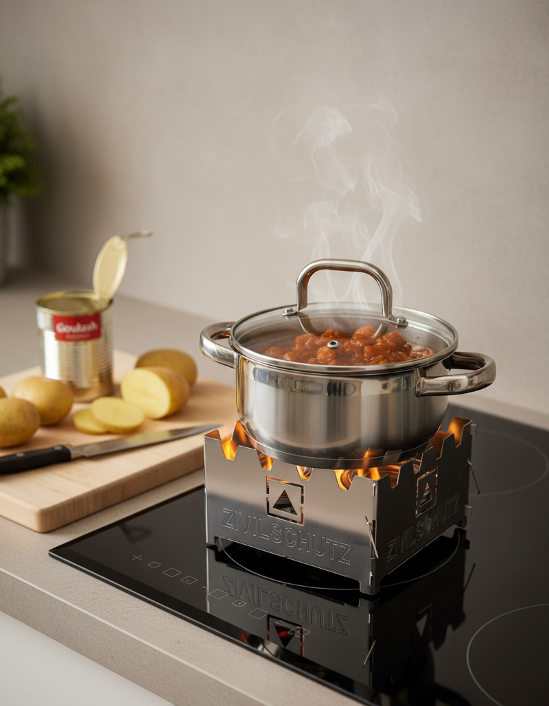 Zubereitung (Notkochstelle & Brennstoff)